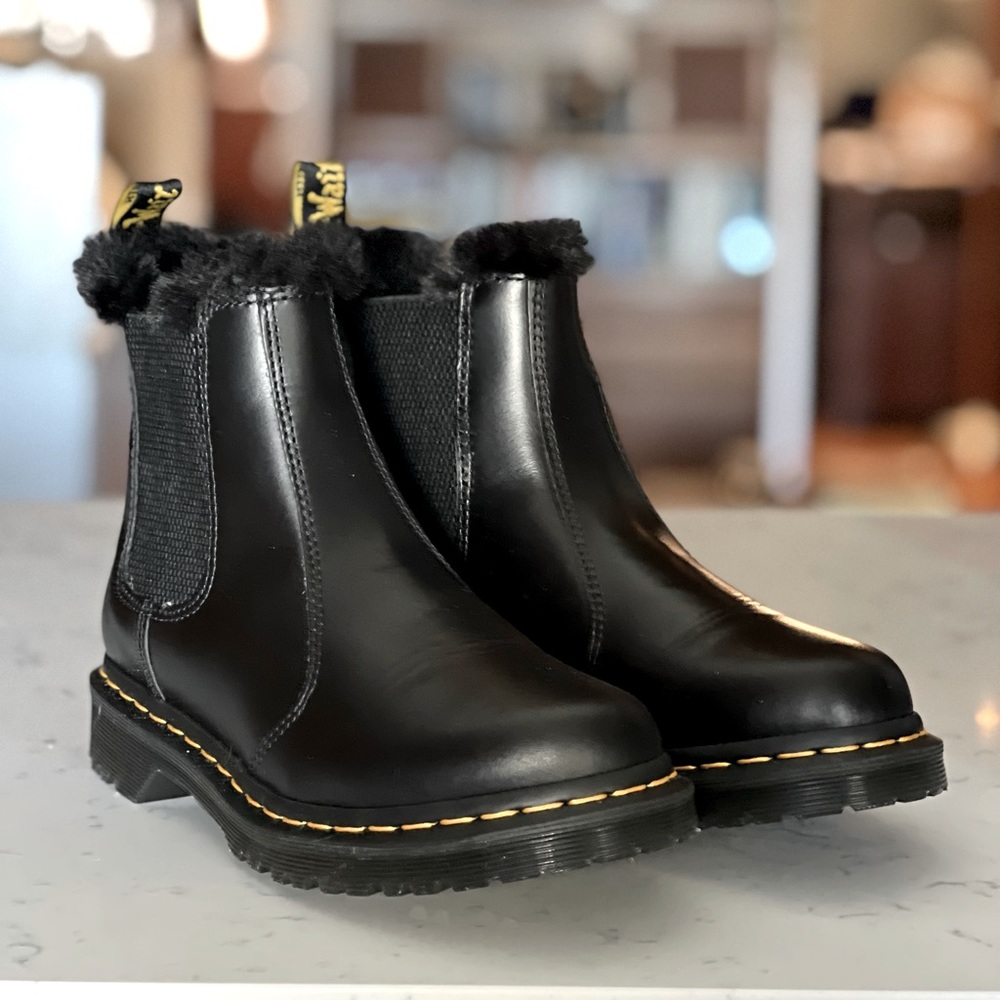 Dr. Martens Chelsea Fur Lined Boots